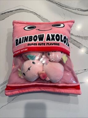 Kawaii Cute Axolotl Candy Bag with 6 Axolotl Plushies